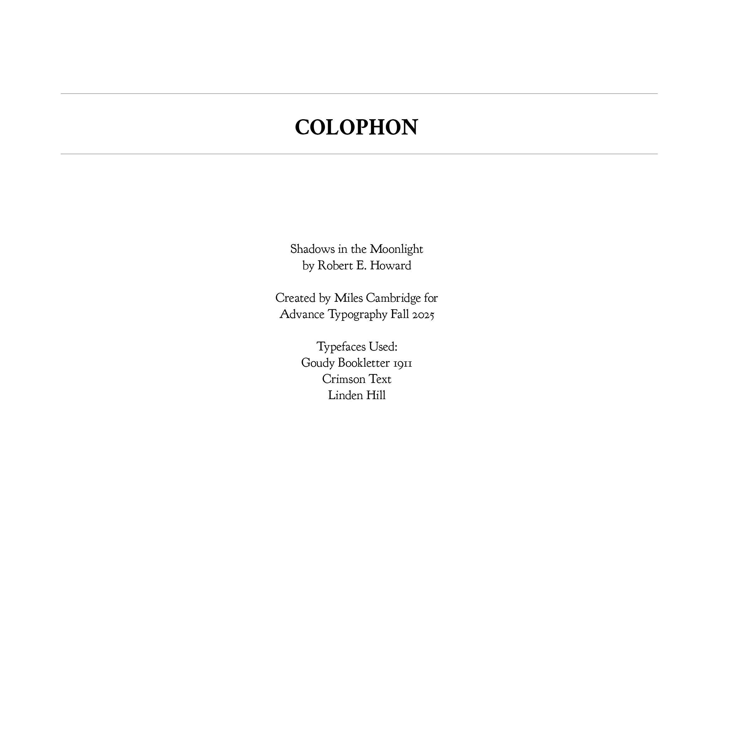 Project 7 colophon
